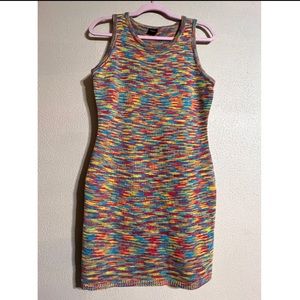 Rainbow Space Dye Knit Mini Dress!